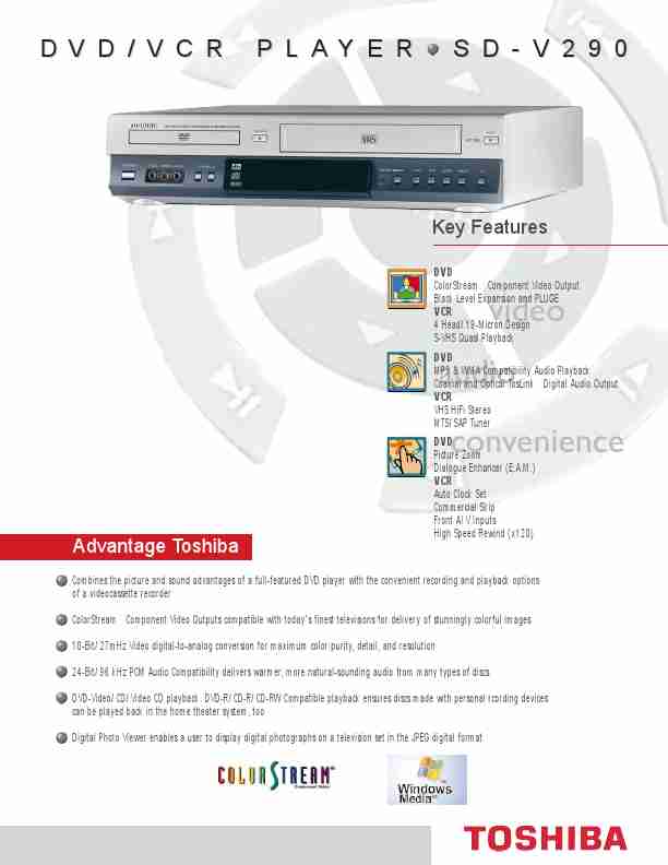 Toshiba DVD VCR Combo SD-V290-page_pdf